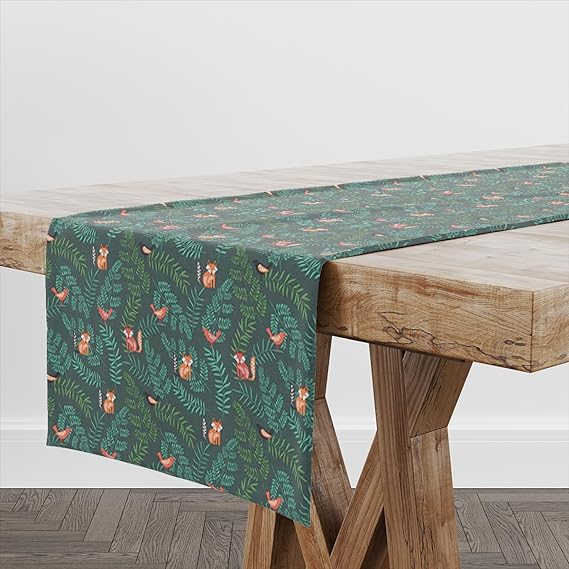 Forest Fern Fabric Table Runner