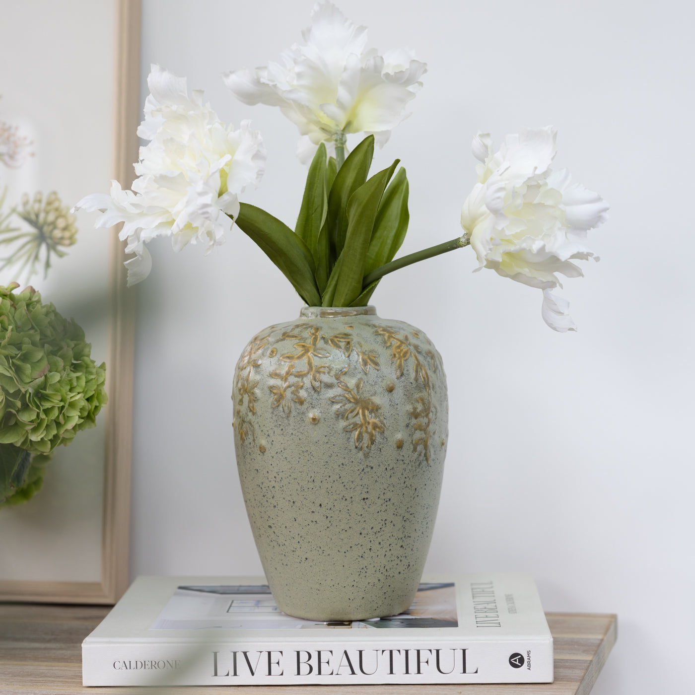 Green Vine Decorative Vase