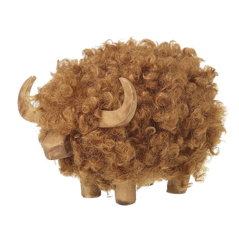 Brown Highland Cow Decoration