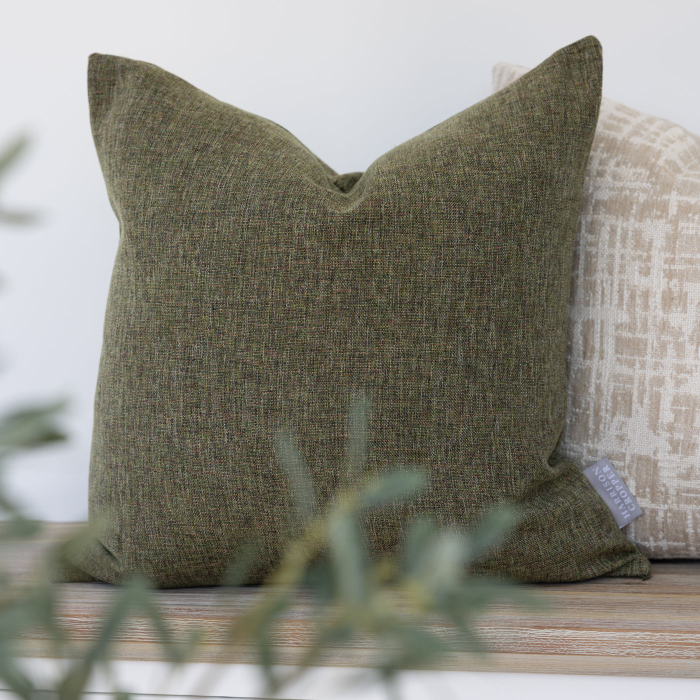 Hadleigh Moss Green Square Cushion