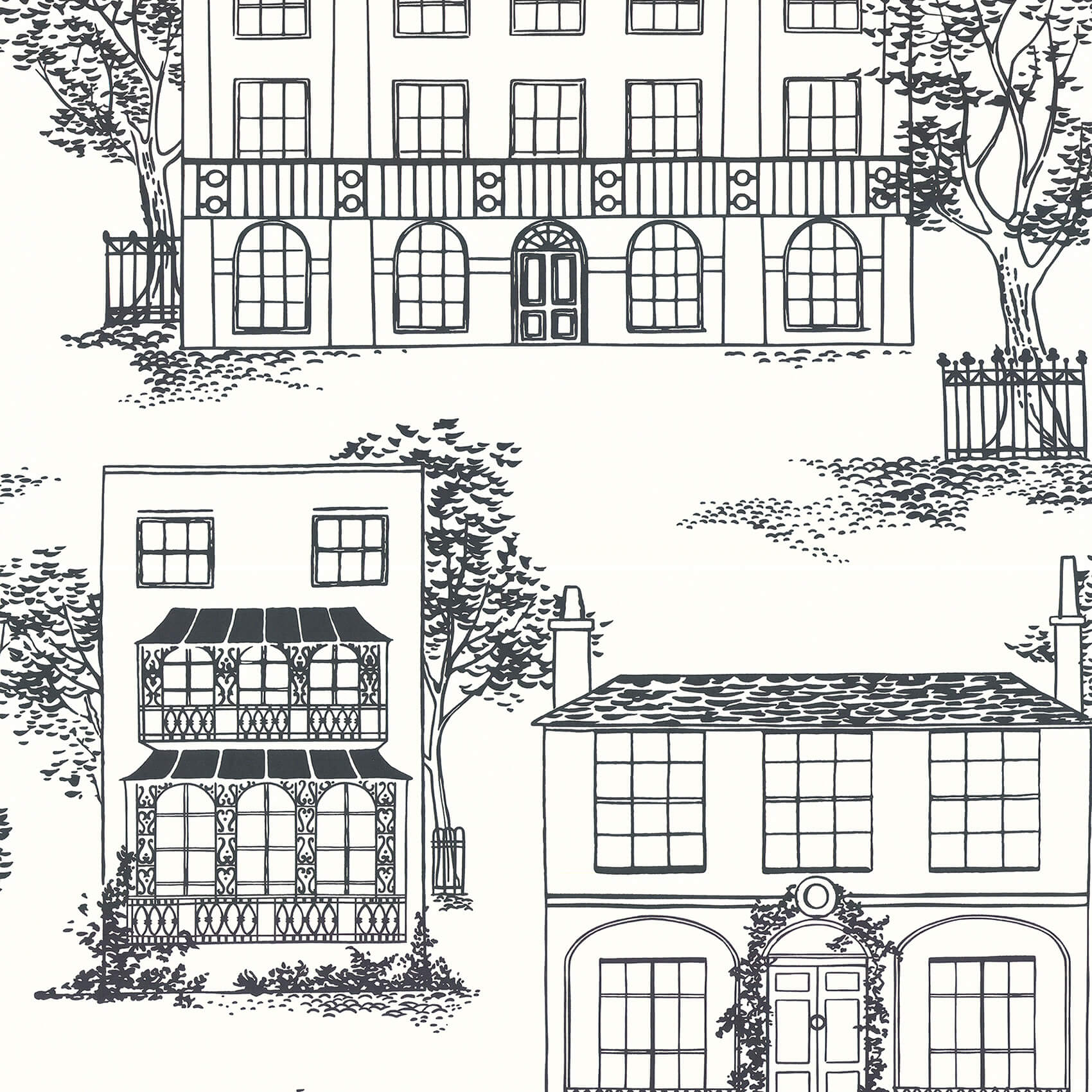 Little Greene Hampstead Wallpaper - Ink