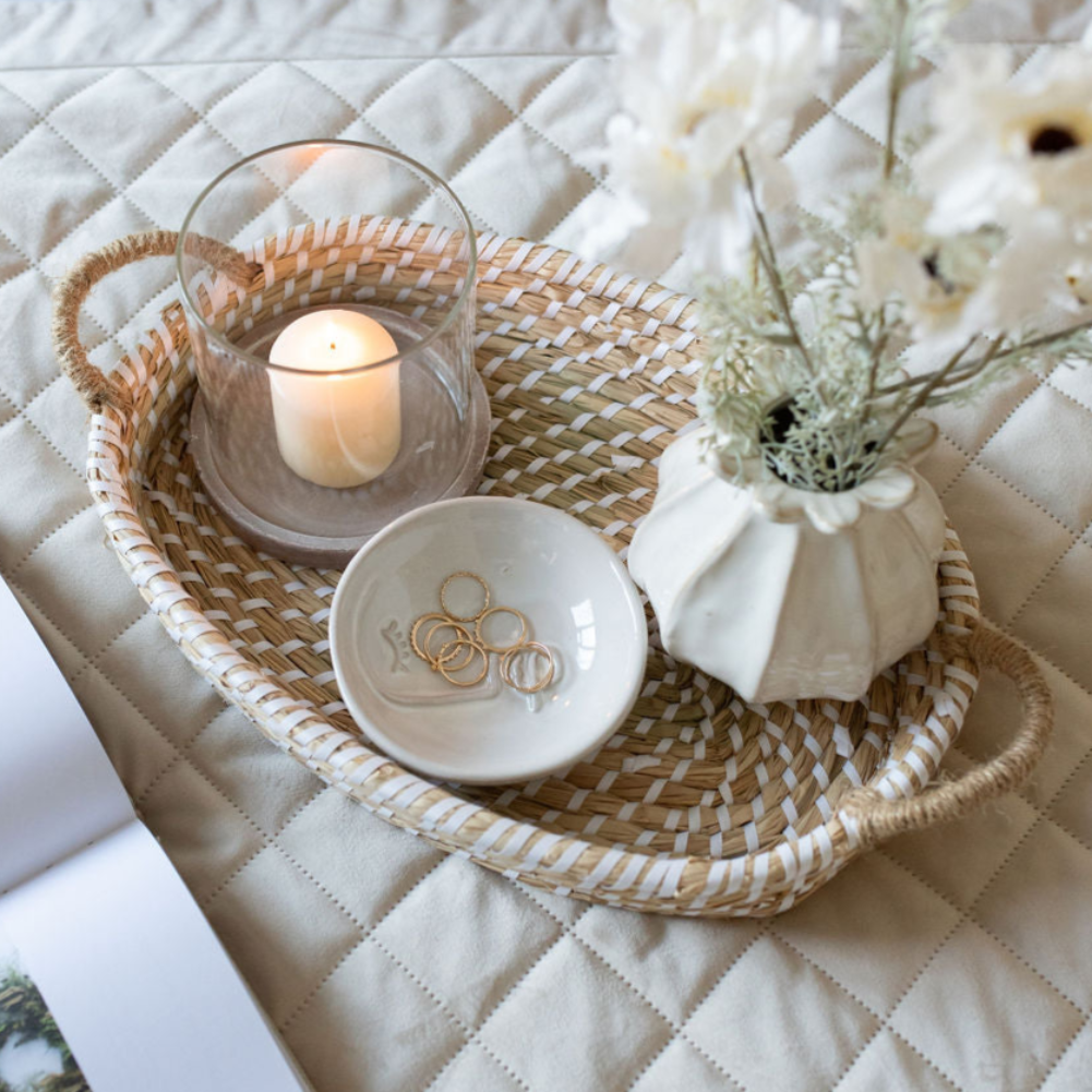 Woven Seagrass Basket Trays