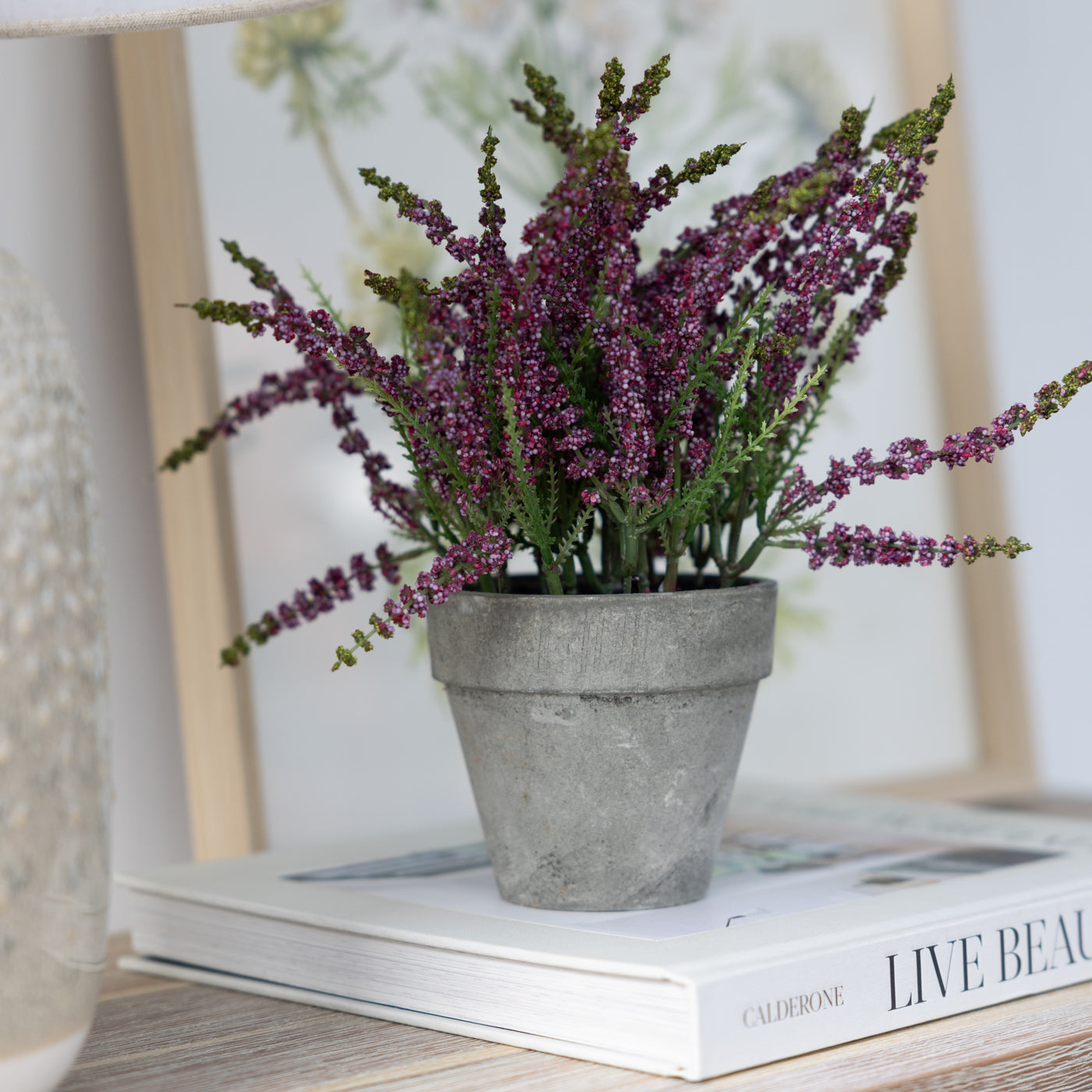 Faux Heather Plant in Pot