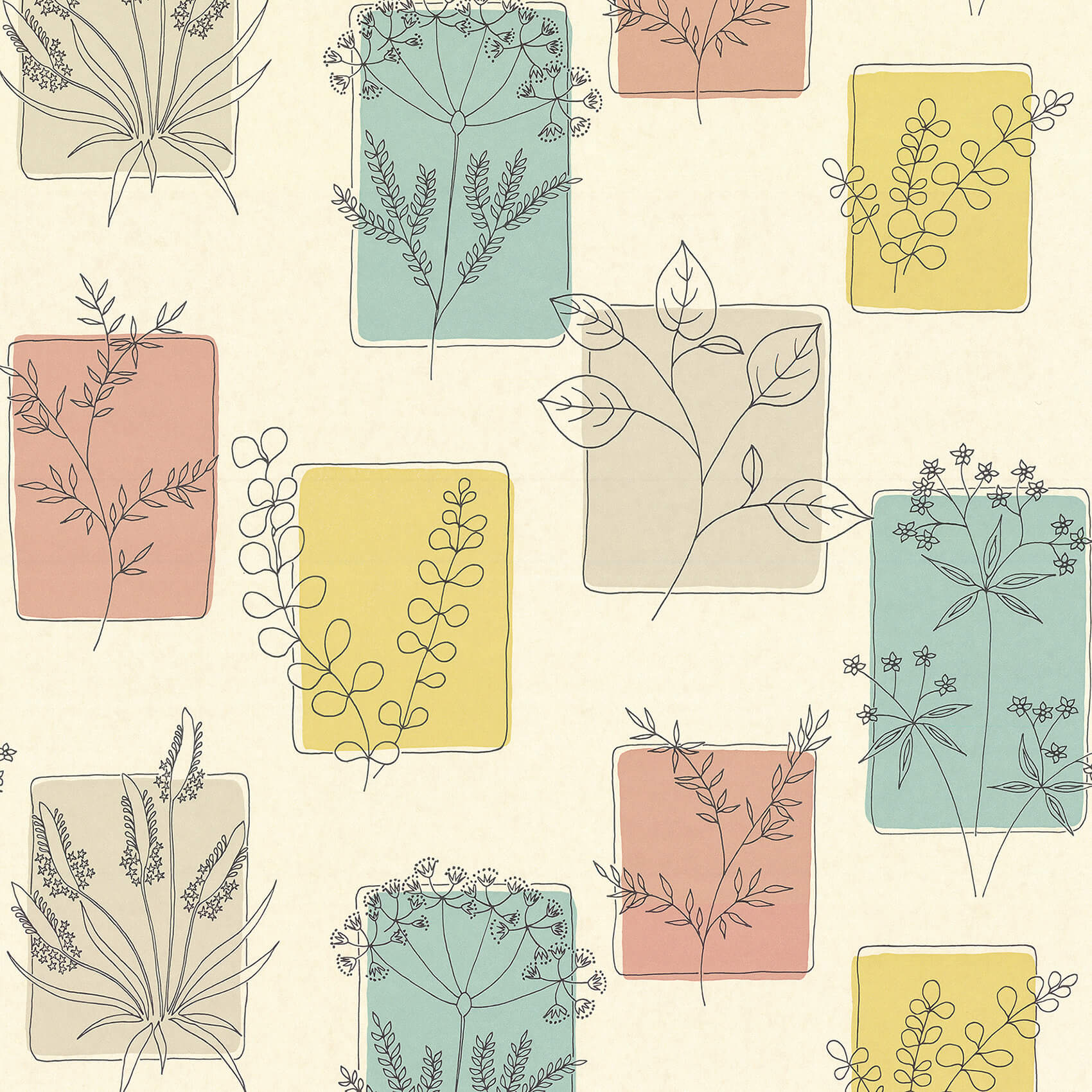 Little Greene Herbes Wallpaper - Cocktail