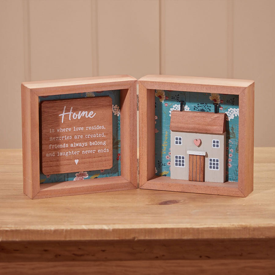 House Shadow Box Natural Box Plaque
