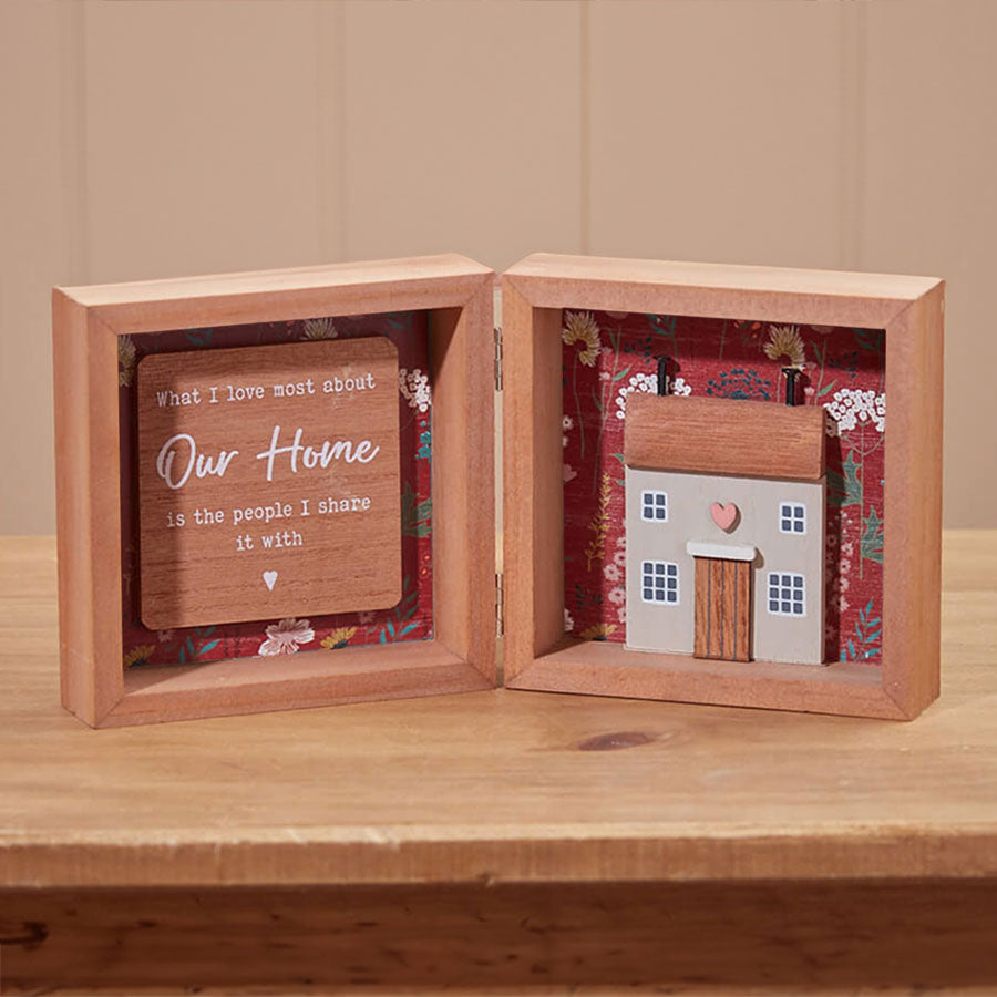 House Shadow Box Natural Box Plaque