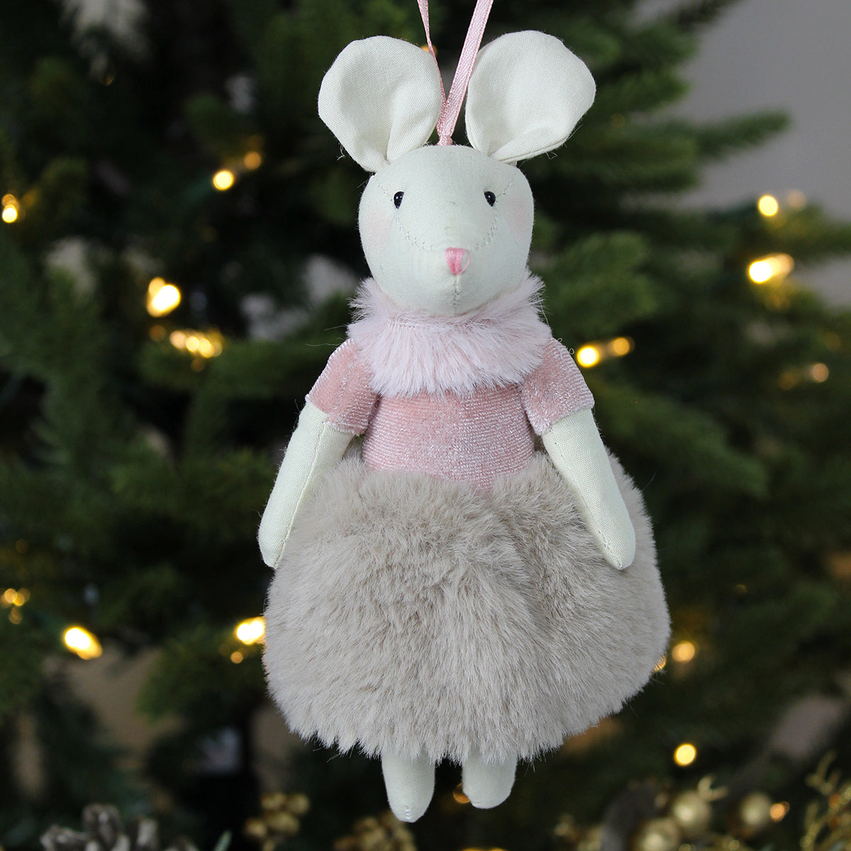 Pink Matilda Mouse Hanging Decoration