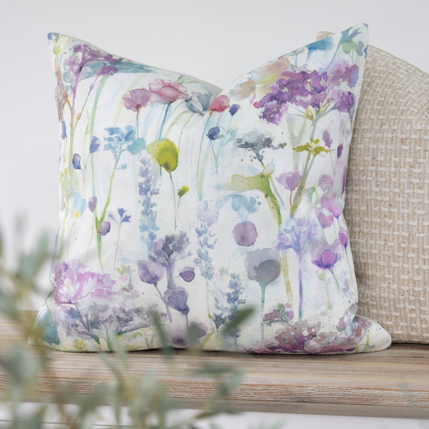 Illianas Purple Floral Cushion Cover