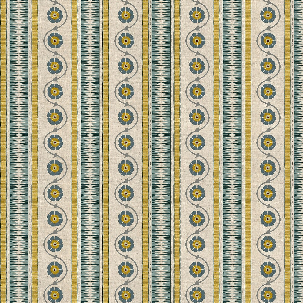 Indira Stripe Mineral Ochre Curtains