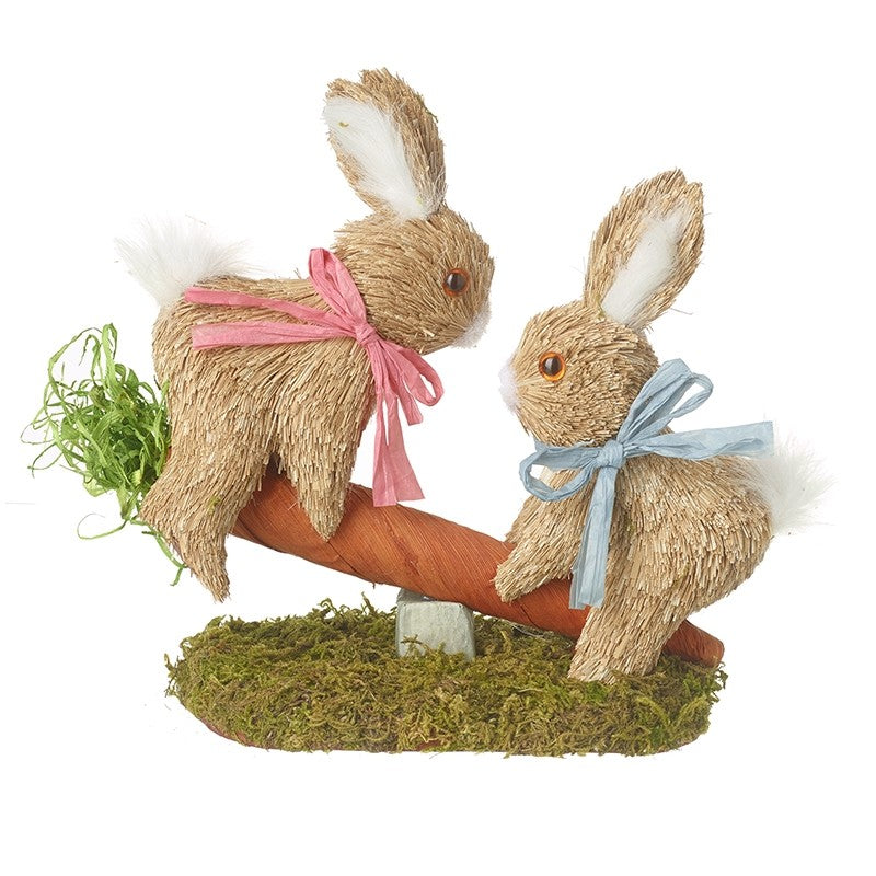 Rabbits on Carrot Seesaw
