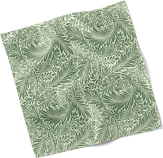 Set of 4 William Morris Larkspur Sage Design Fabric Napkins