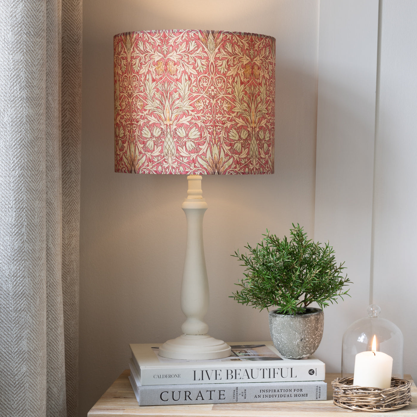 William Morris Snakeshead Wine Drum Lampshade