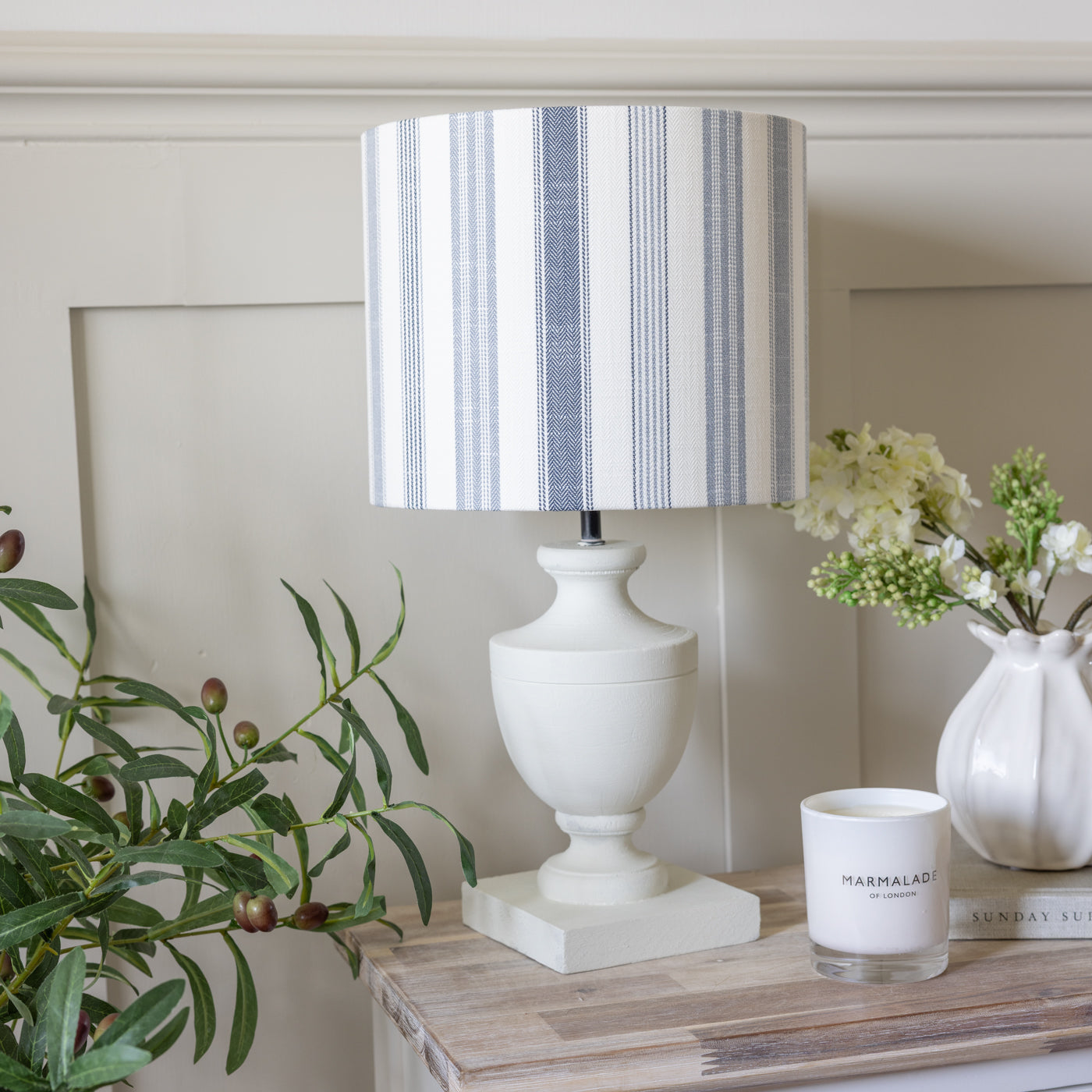 Darwin Twilight Navy Stripe Lampshade