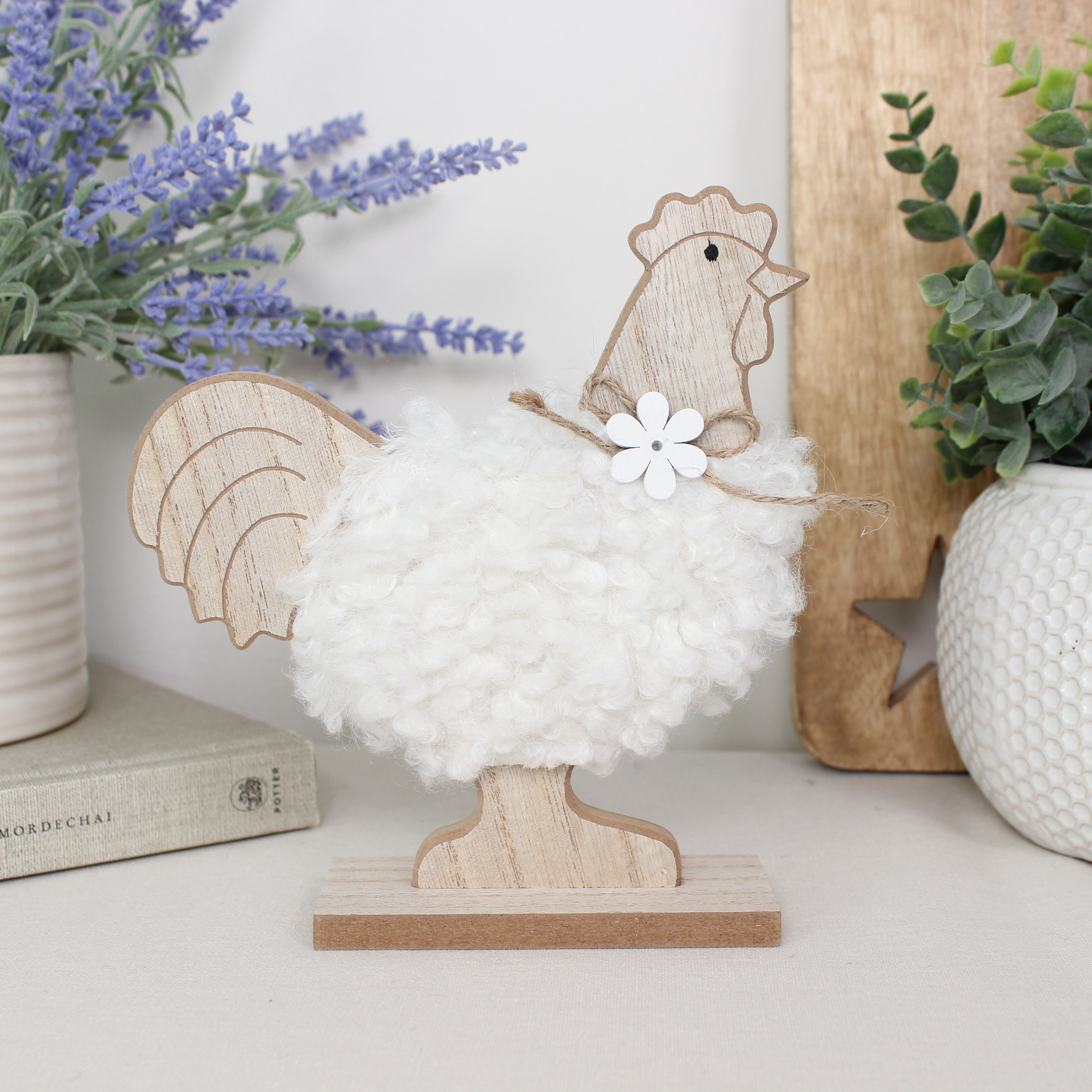 Large Fluffy Chicken Ornament