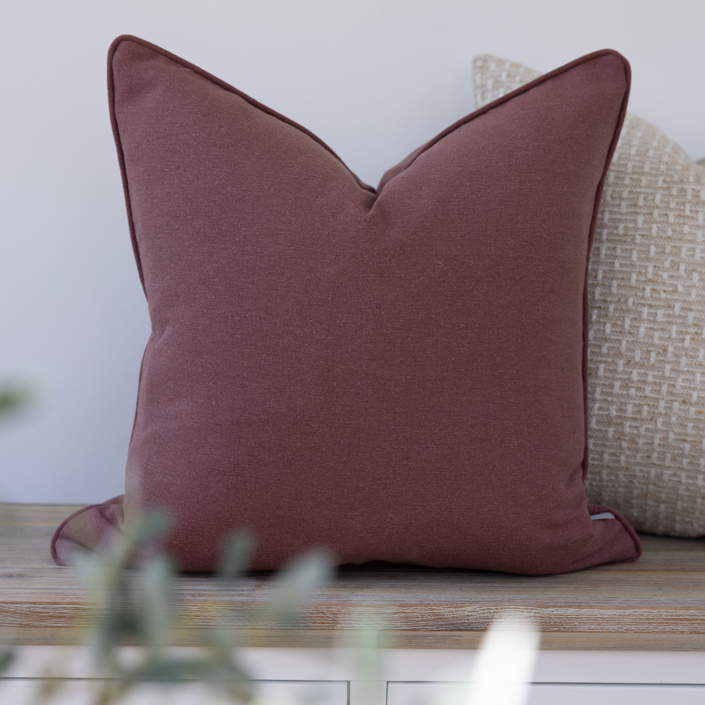 Alder Mulberry Brushed Cotton Cushion