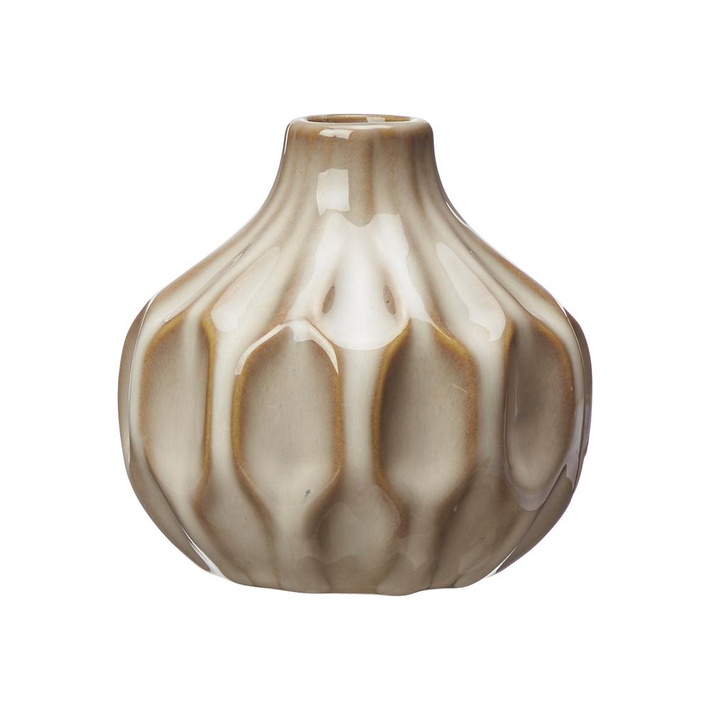 Beige Melange Textured JANICE Vase/Candle Holder