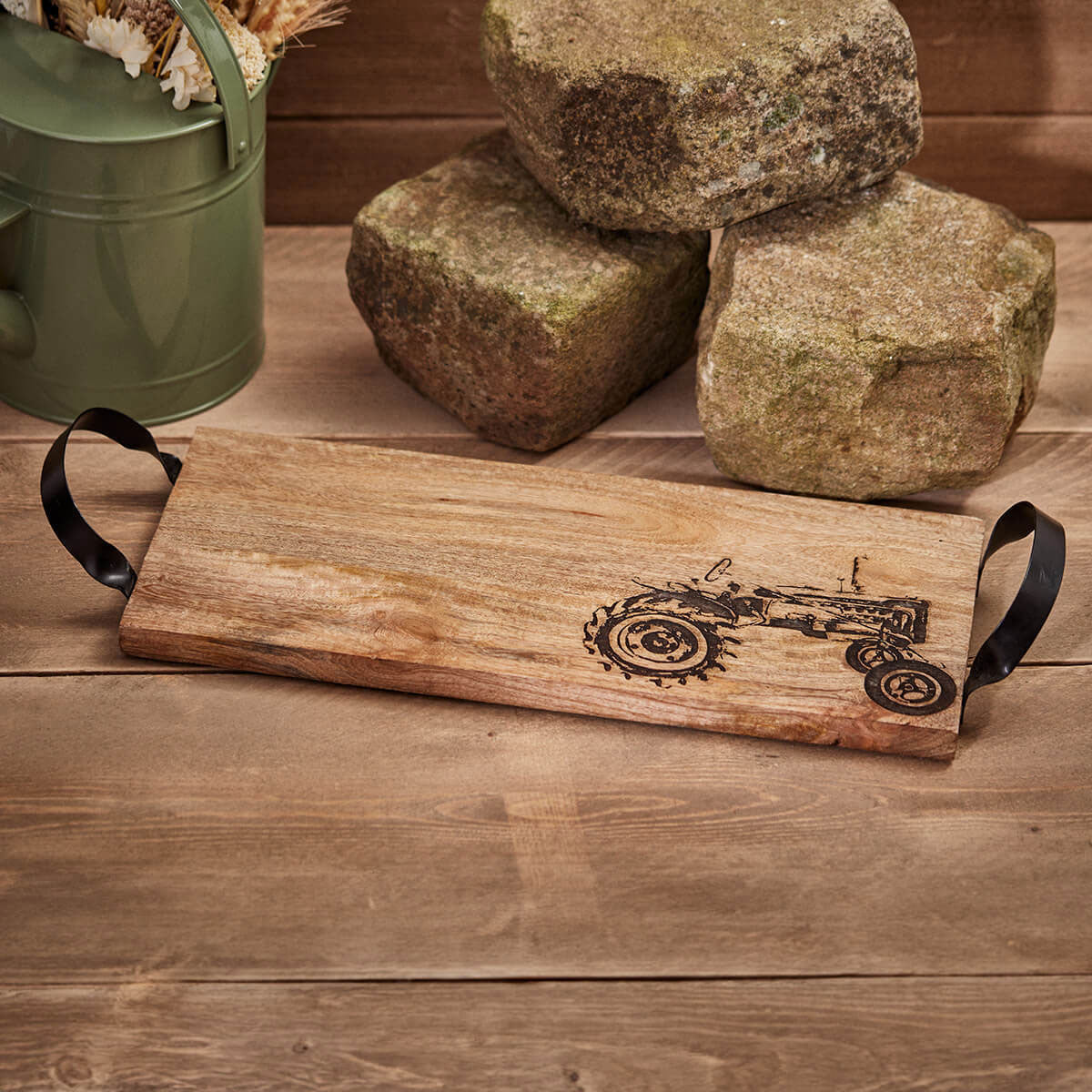 Mango Wood Decorative Engraved Tractor Board
