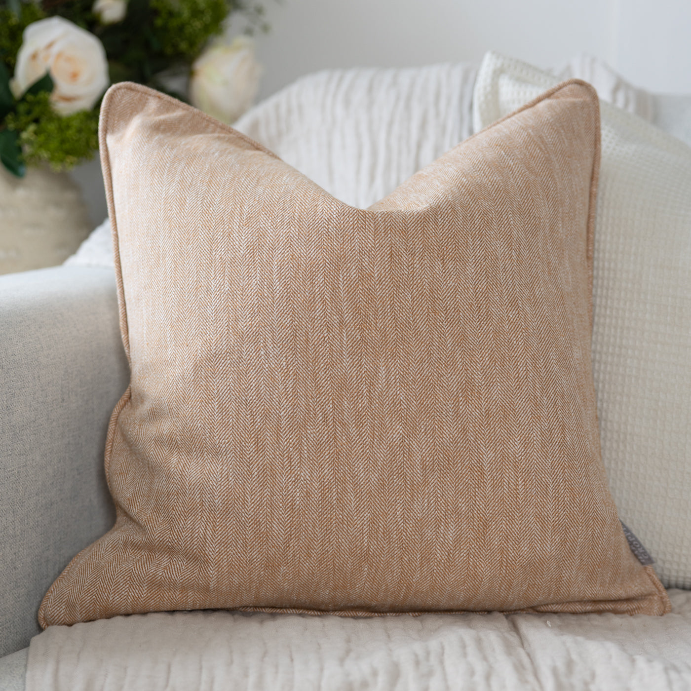 Martha Ginger Square Cushion