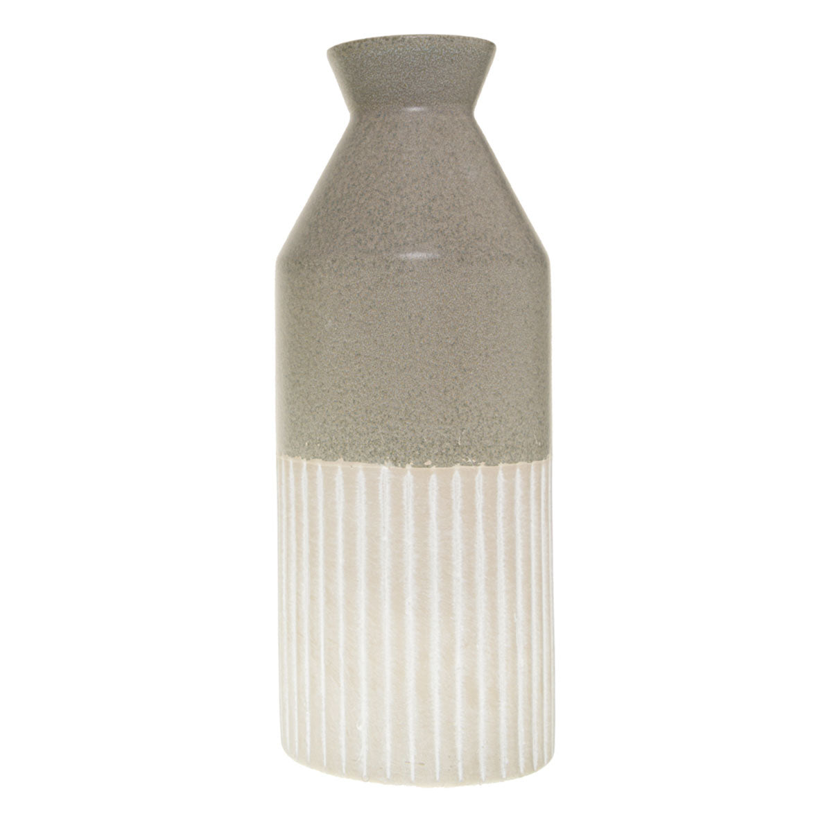 Mason Collection Grey Ceramic Ellipse Vase