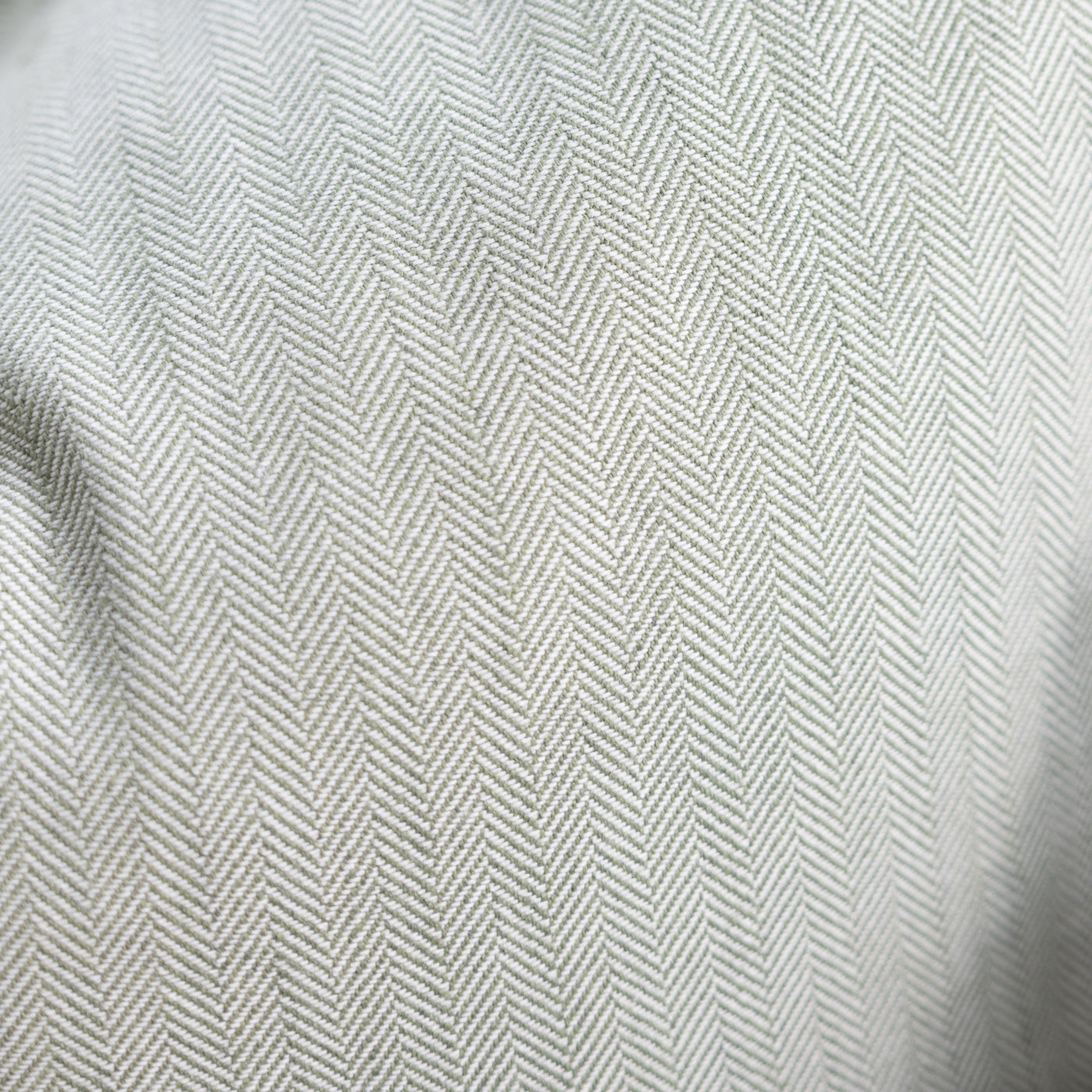 Eltham Lovage Green Herringbone Cushion