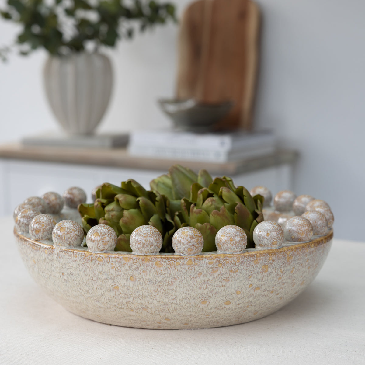 Large Speckled Glaze Bobble Bowl