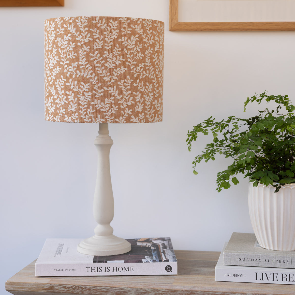 Ginger Botanical Woven Lampshade