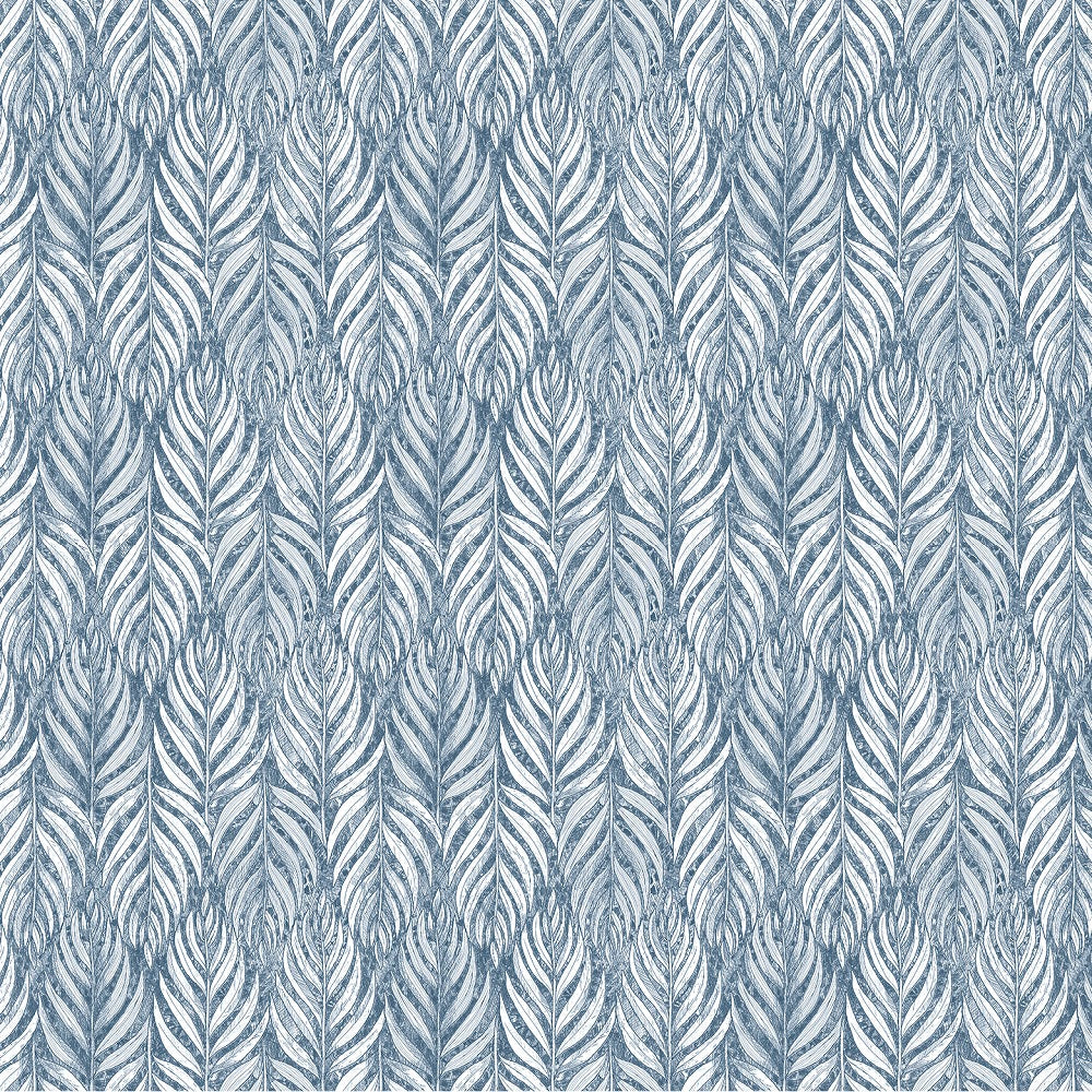 Plume Indigo Roman Blind