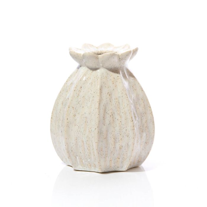 Poppy Seed Large Ceramic Textured Vase
