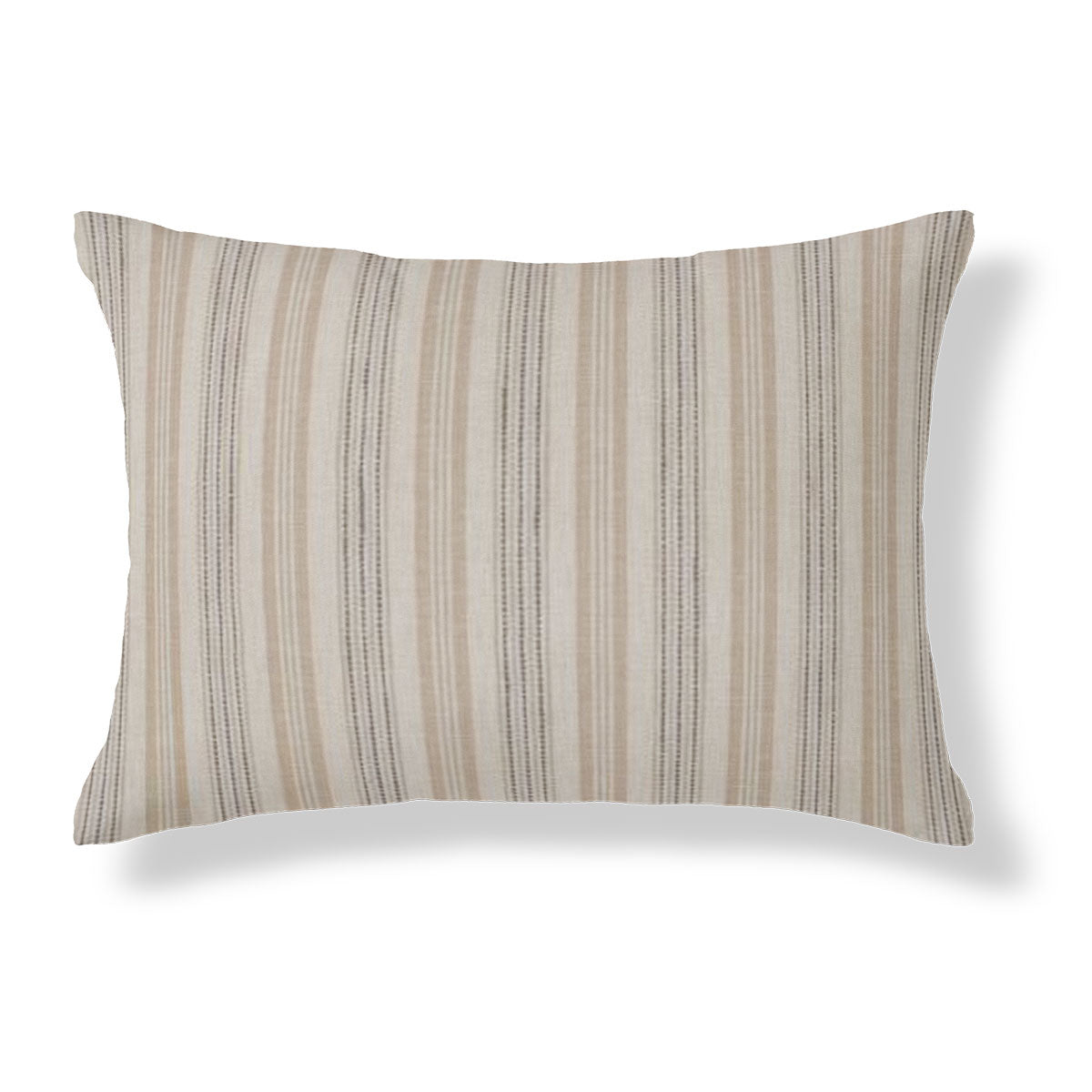 Positano Fawn Embroidered Stripe Rectangle Cushion