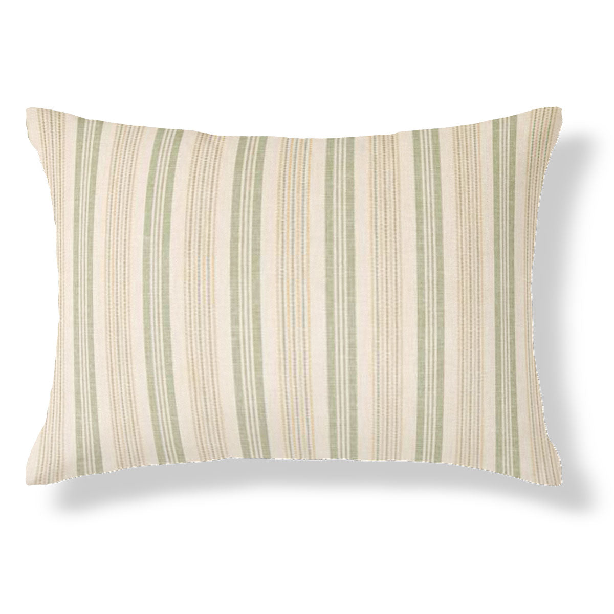 Positano Seafoam Embroidered Stripe Rectangle Cushion