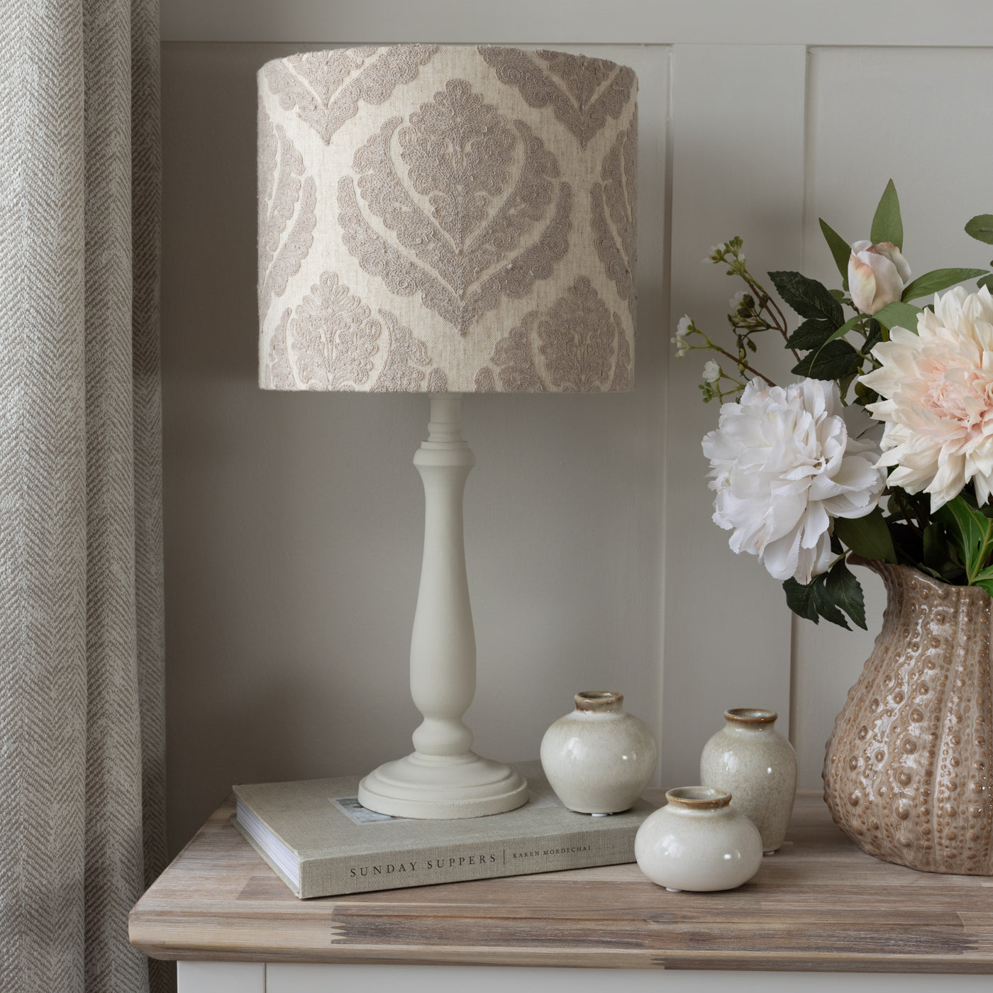 Draycott Taupe Drum Lampshade