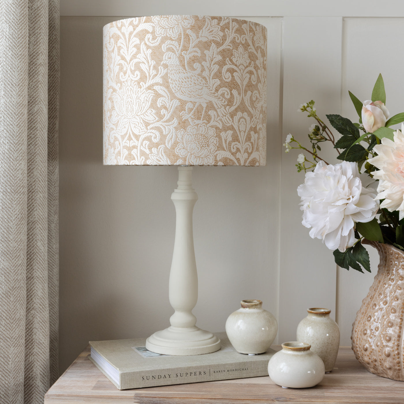 Auvergne Oatmeal Drum Lampshade