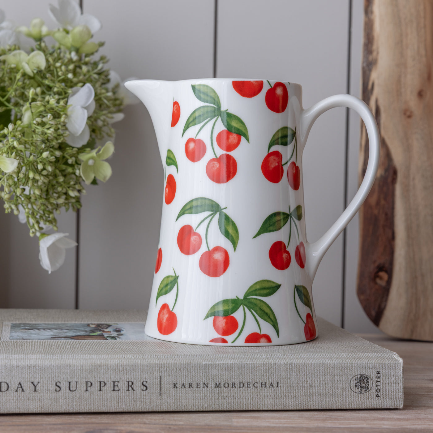 Cherries Bone China Jug (Medium)