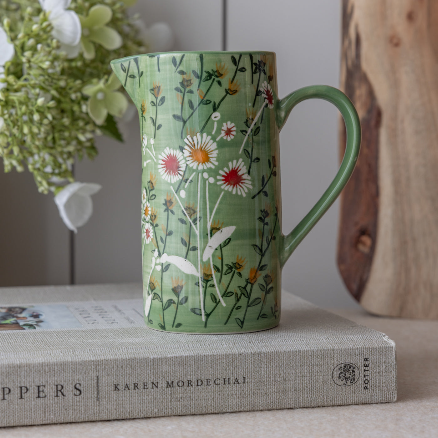 Green Wild Daisy Jug - Small