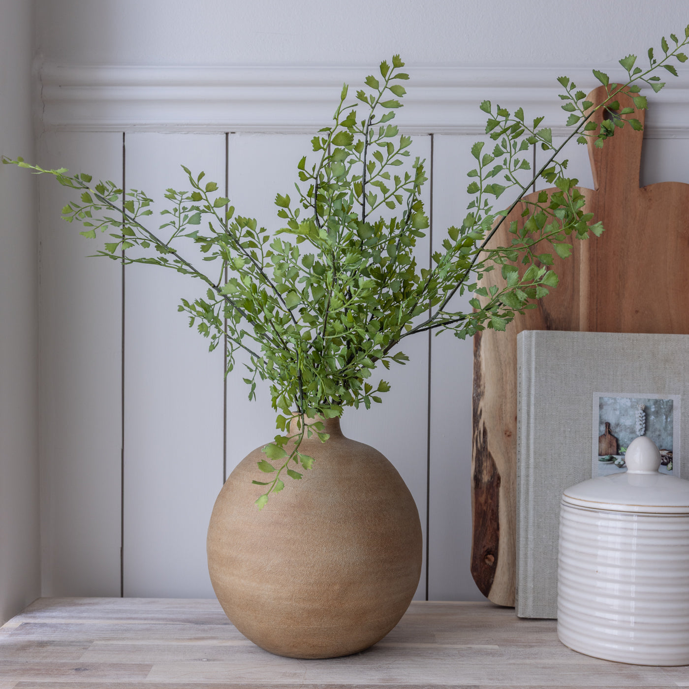 Ayana Wooden Rounded Vase