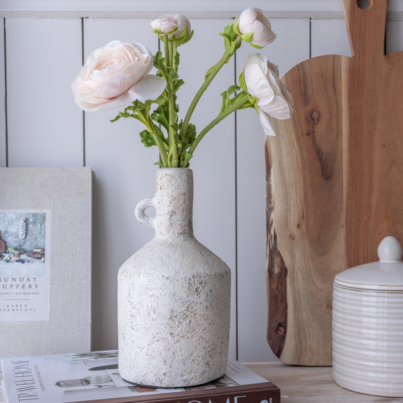 Baku White Melange Terracotta Vase