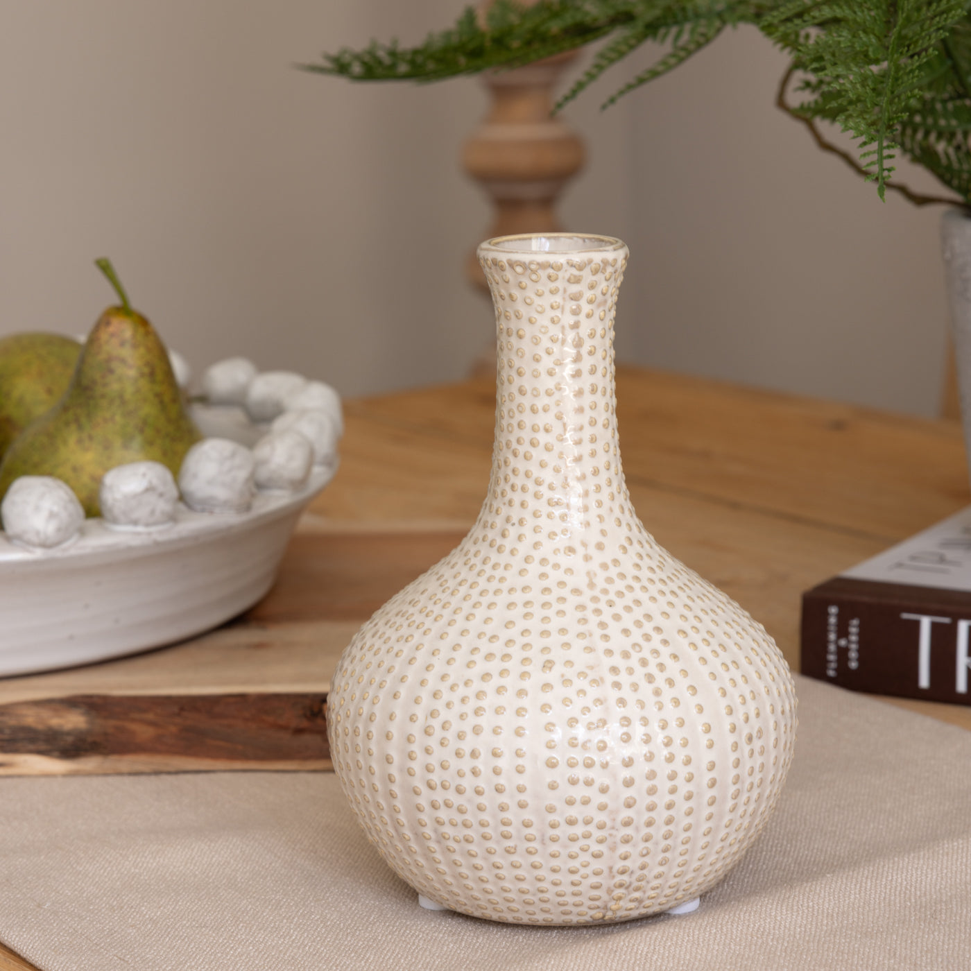 Cream Urchin Vase