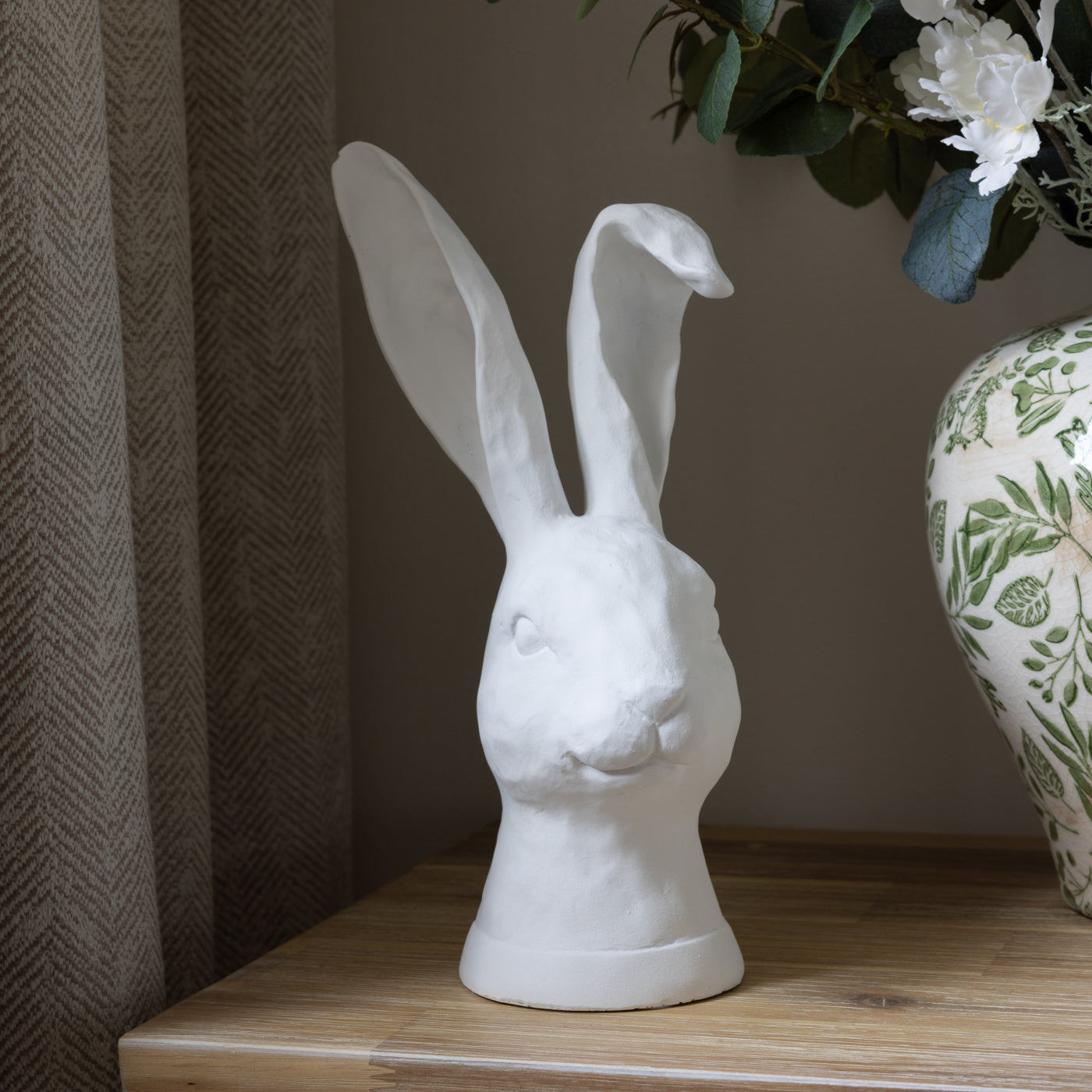 White Ear Flop Rabbit Head