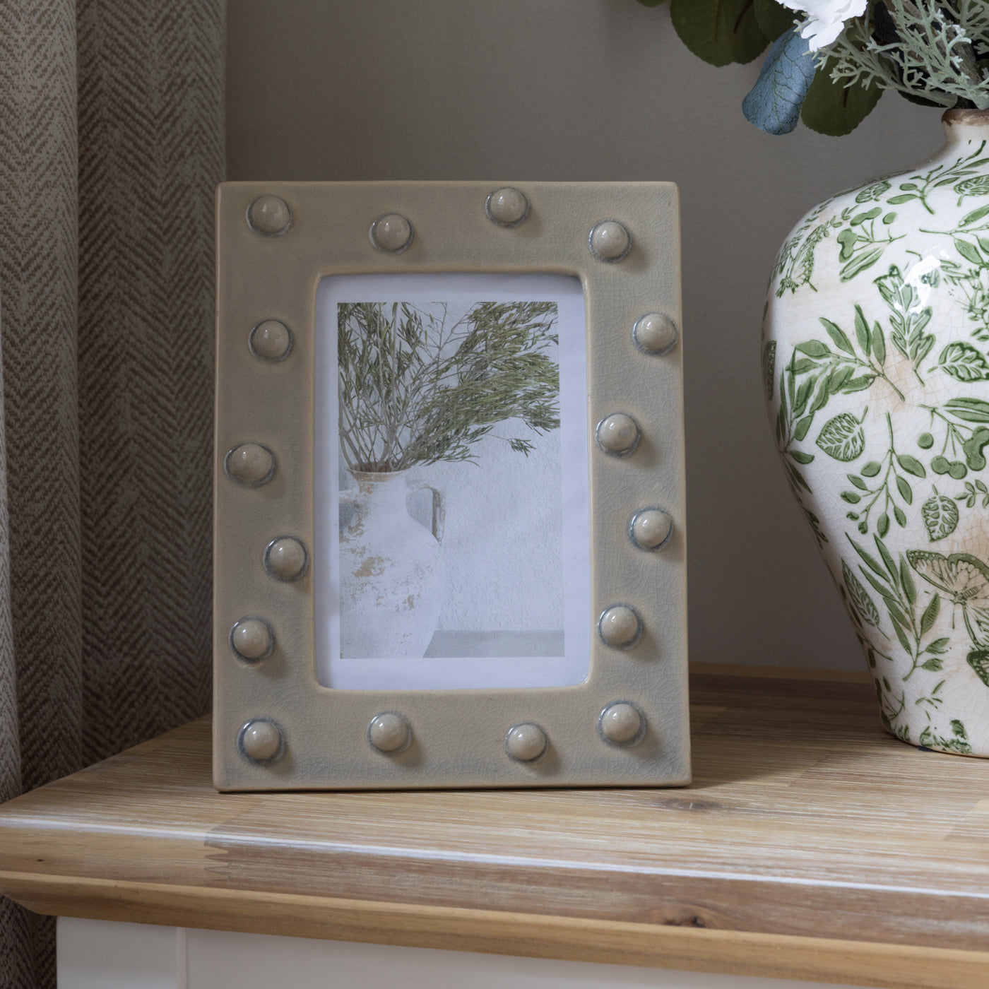 Blue Wash Ceramic Photo Frame
