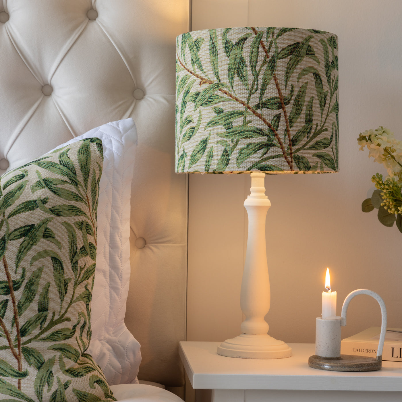 William Morris Tapestry Willow Bough Sage Lampshade