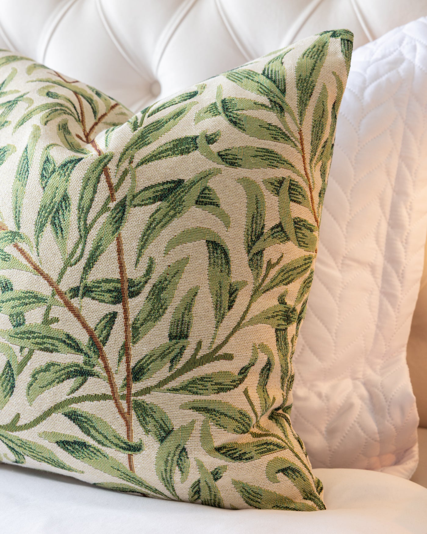 William Morris Willow Bough Tapestry Sage Cushion
