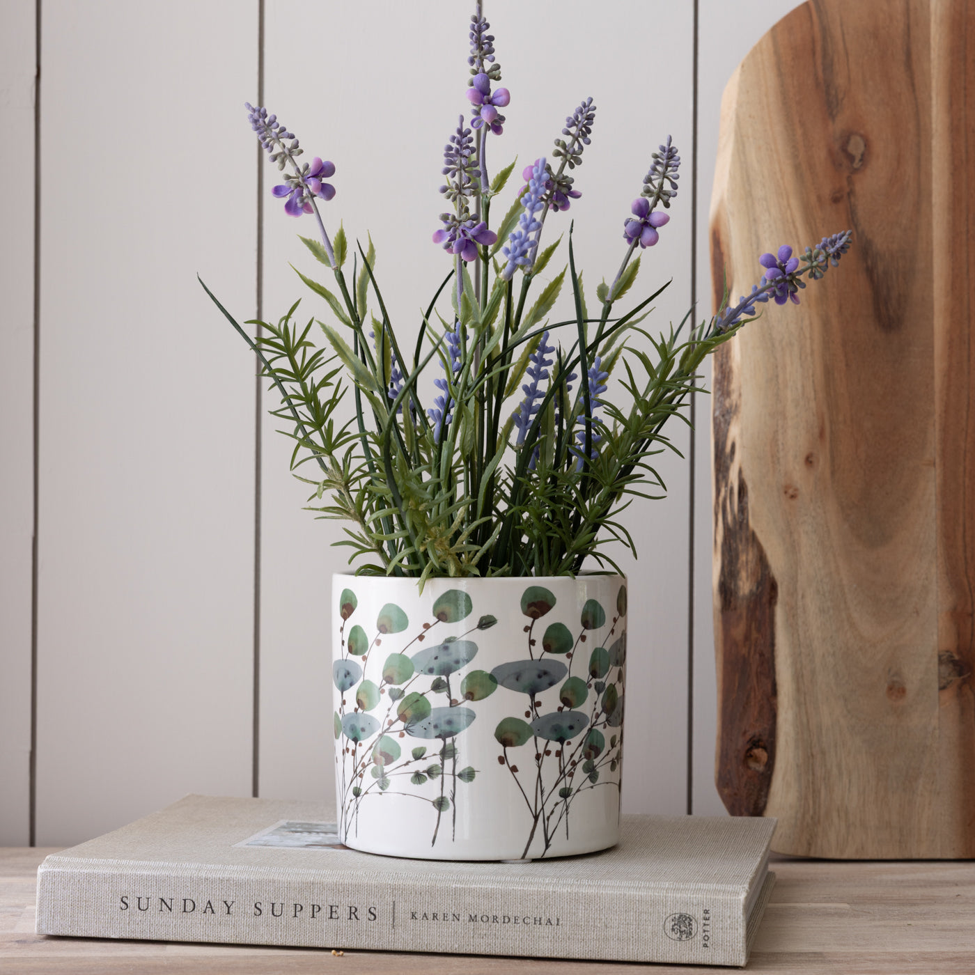 Ophelia White Eucalyptus Pots