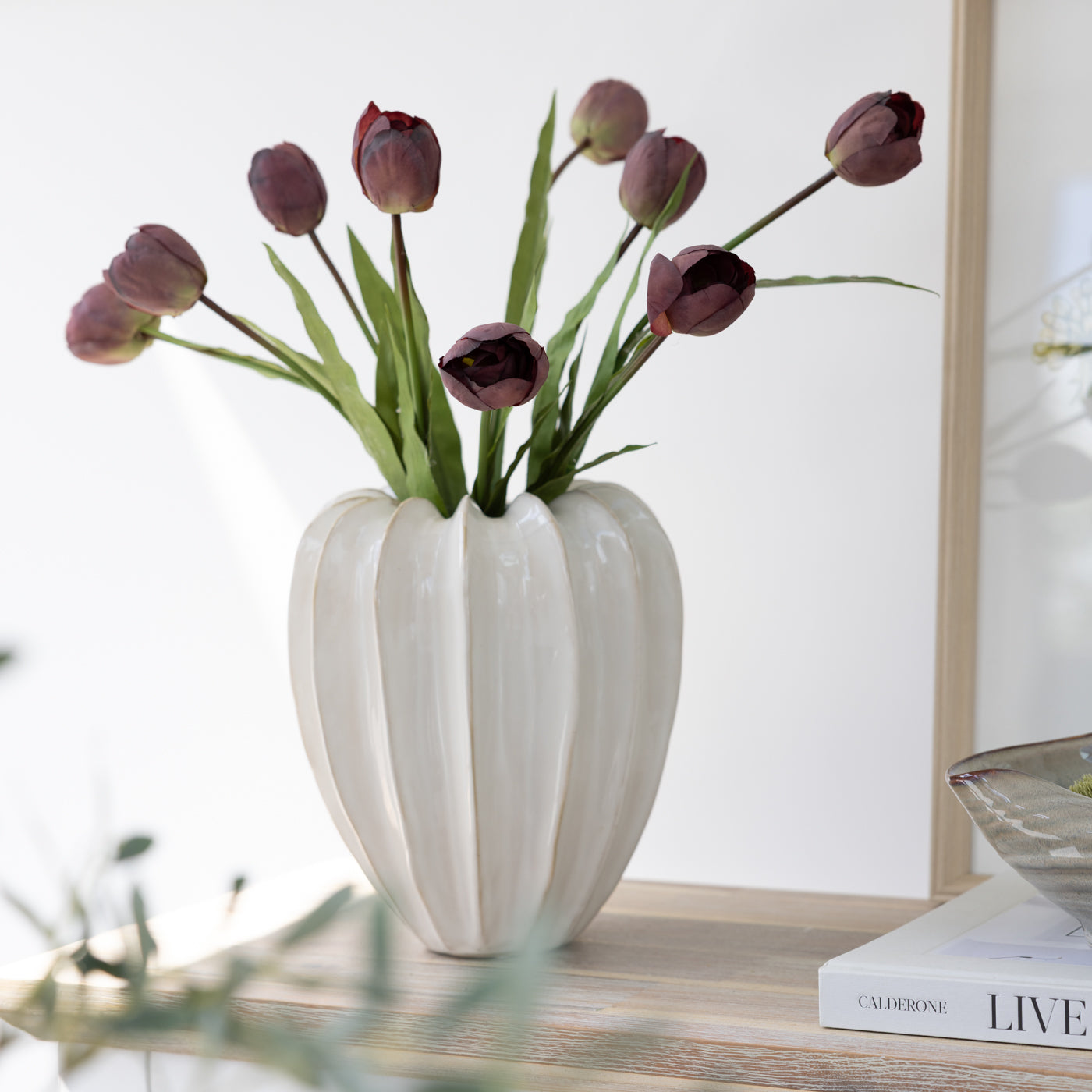 Purple Faux Tulip Stem