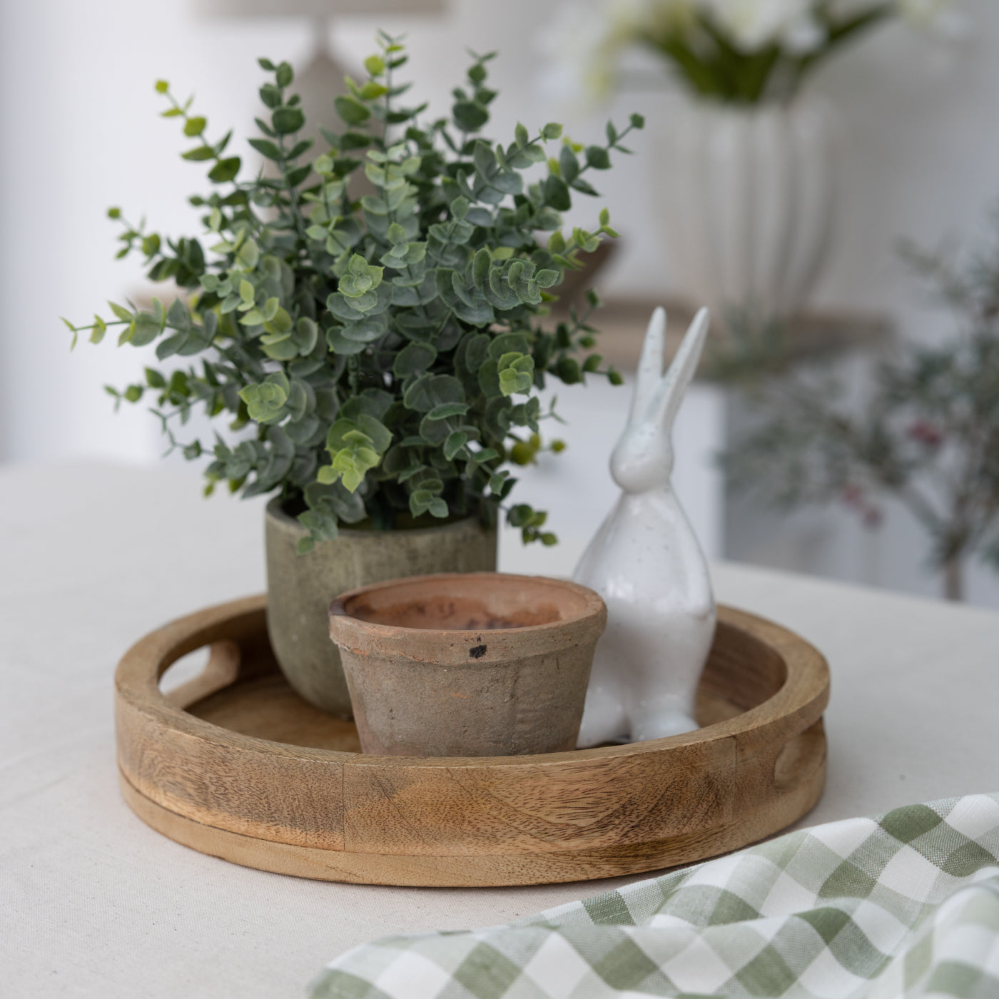 Round Mango Wood Tray