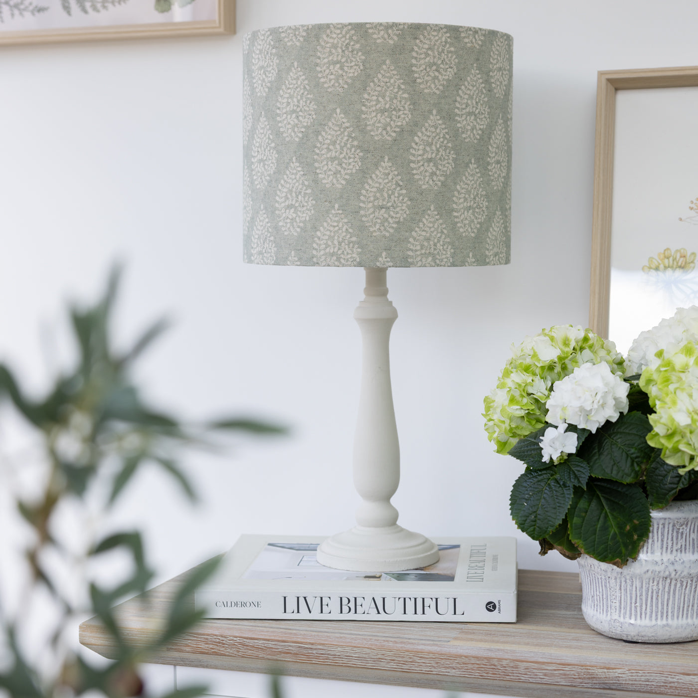 Bagru Duckegg Drum Lampshade