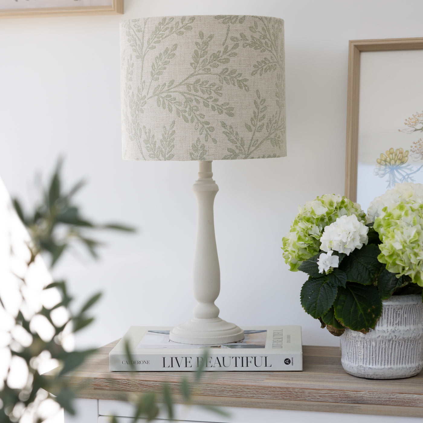 Ferndown Sage Drum Lampshade