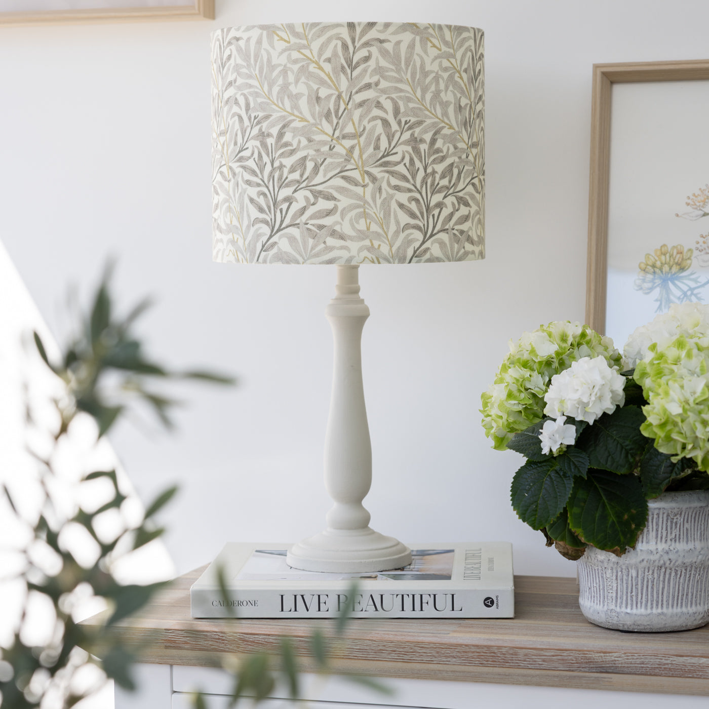 William Morris Willow Bough Natural Drum Lampshade