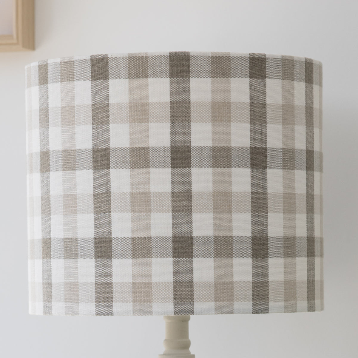 Audley Linen Beige Gingham Lampshade