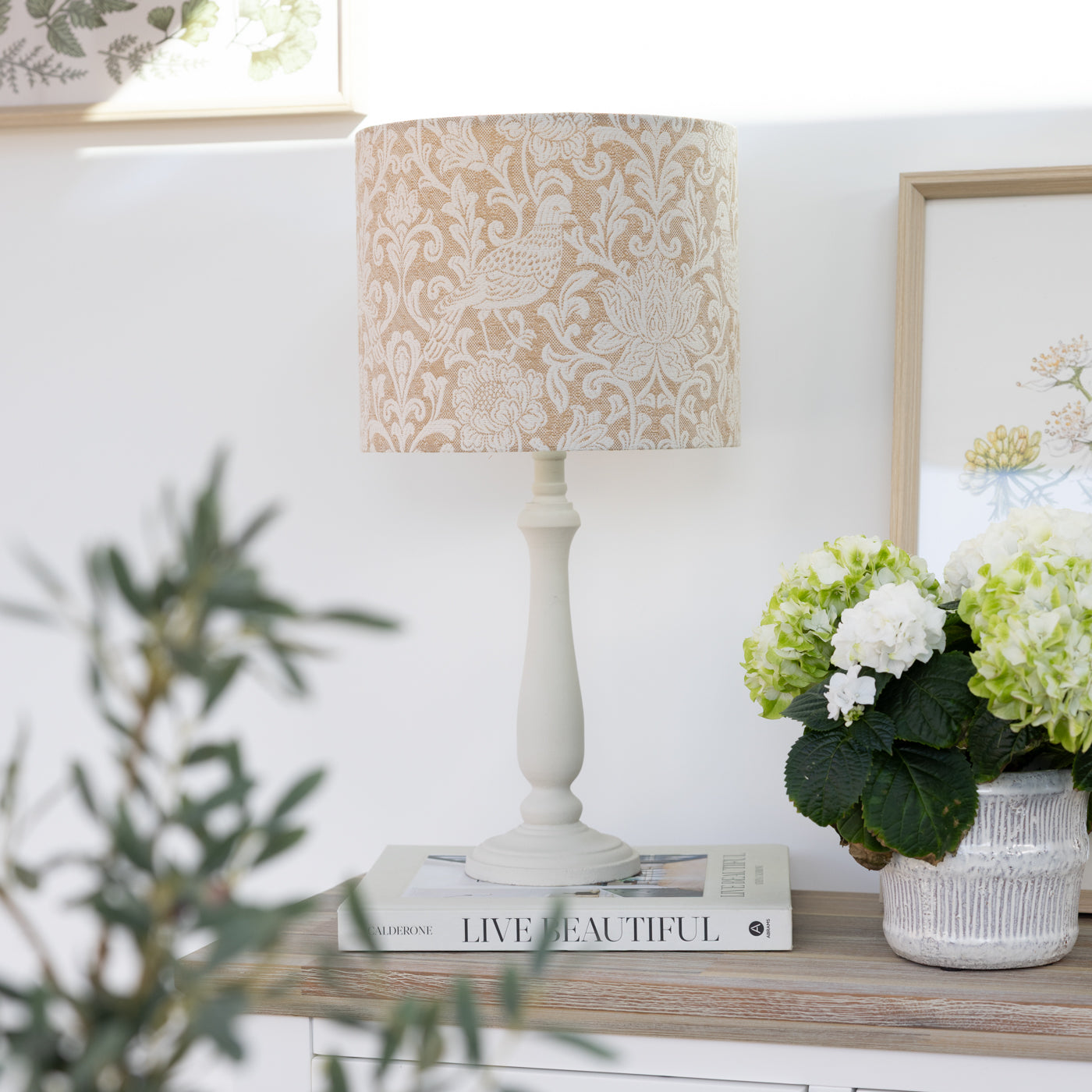 Auvergne Oatmeal Drum Lampshade