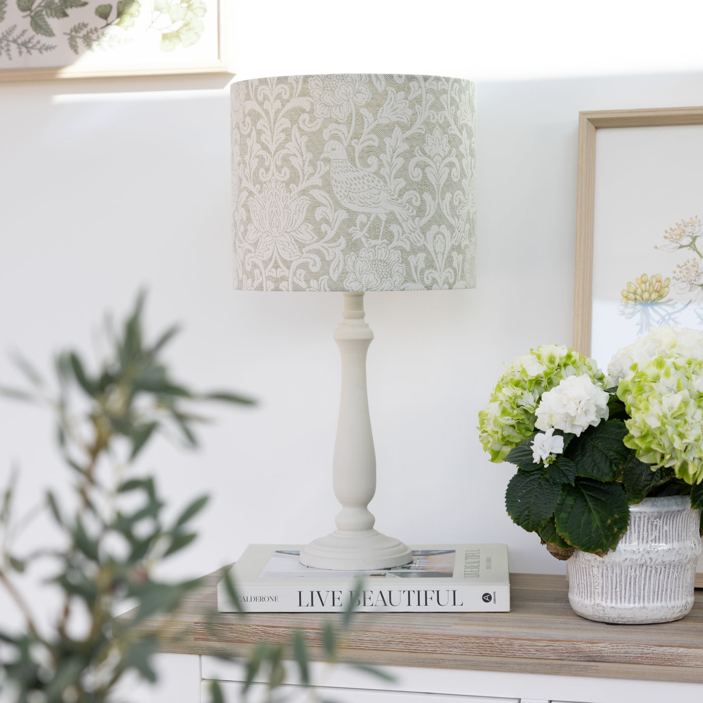 Auvergne Savanna Green Drum Lampshade